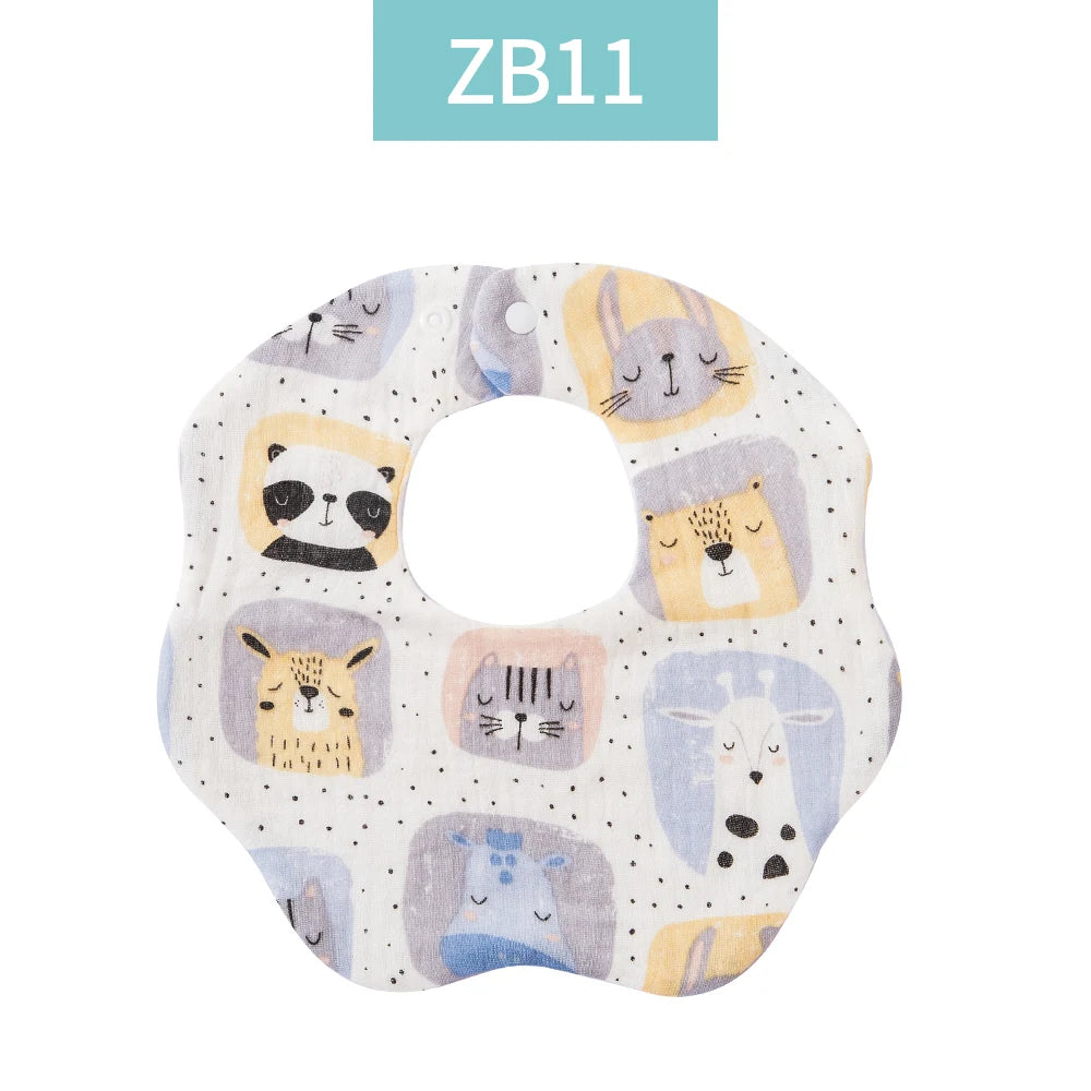 Crepe Cotton Muslin Baby Feeding Bib and Burp Cloth