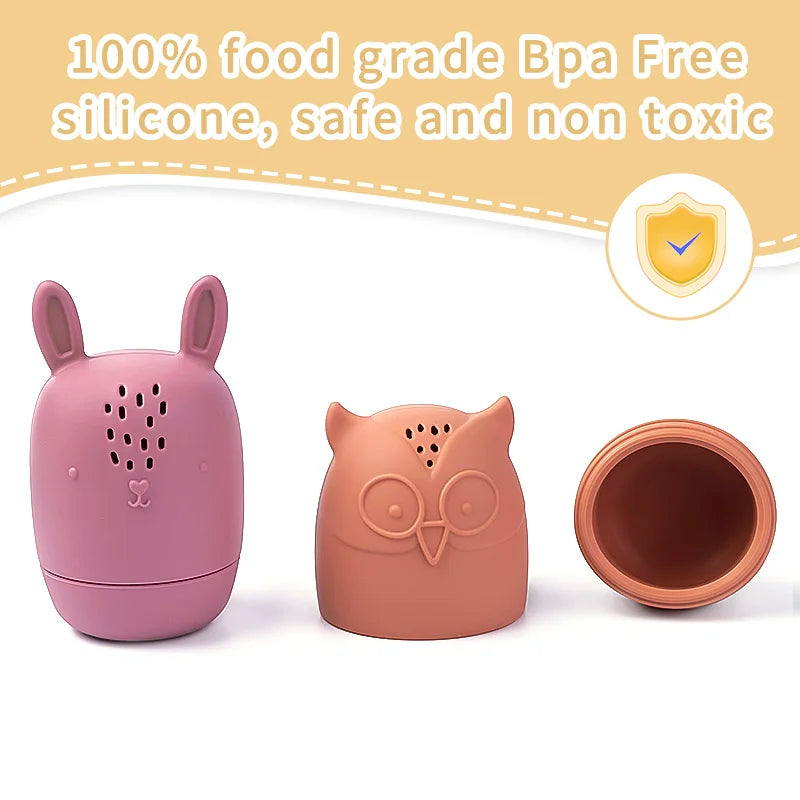 Cartoon Animal Silicone Bath Toys for Babies