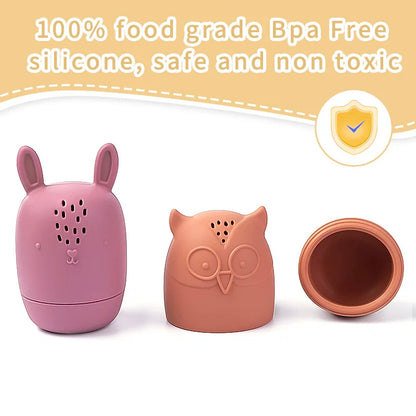Cartoon Animal Silicone Bath Toys for Babies