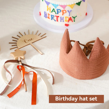 Baby Cotton Crown Headband Newborn Birthday Photography Prop