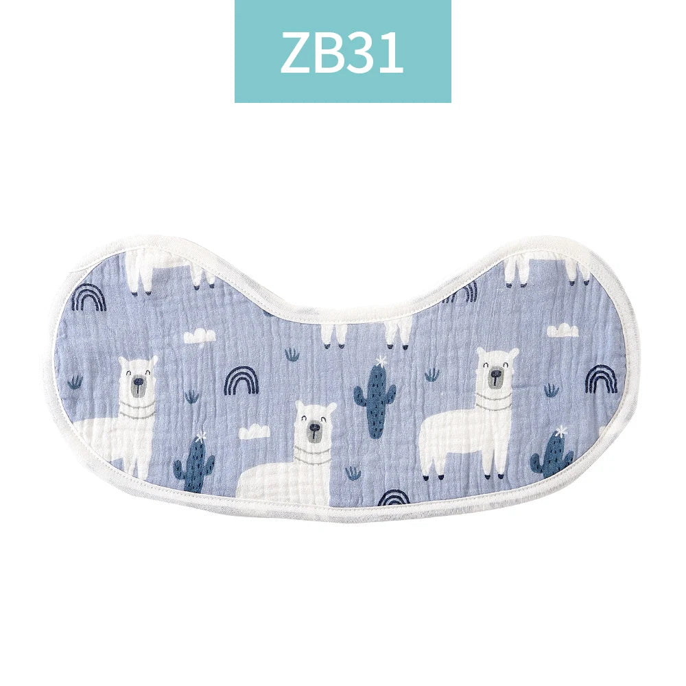 Breathable Cotton Muslin Baby Bib and Burp Cloth