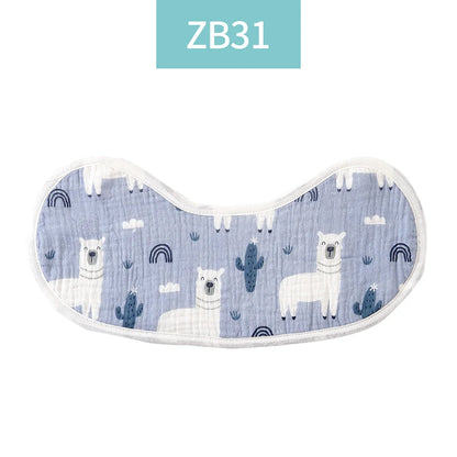 Breathable Cotton Muslin Baby Bib and Burp Cloth