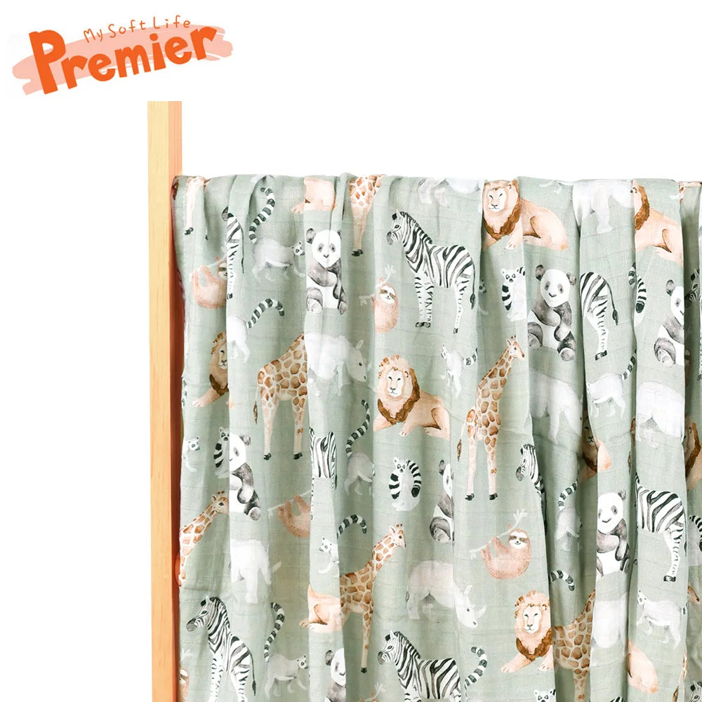 High Density Digital Print Muslin Swaddle Blanket