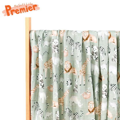 High Density Digital Print Muslin Swaddle Blanket
