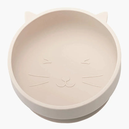Baby Suction Bowl Cartoon Cat Design Training Tableware