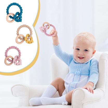 Baby Silicone Leaf Teething Ring Toy