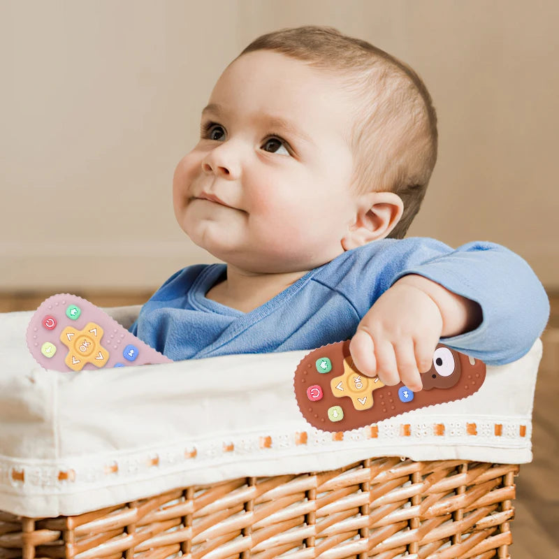 Baby Silicone TV Remote Teether Sensory Toy